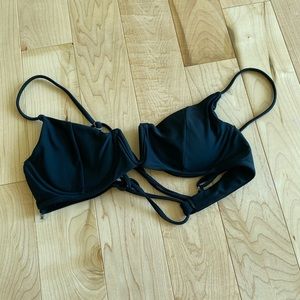 Black v cut bikini top